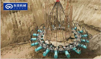 截除直徑800mm灌注樁頭現(xiàn)場 破樁截樁施工